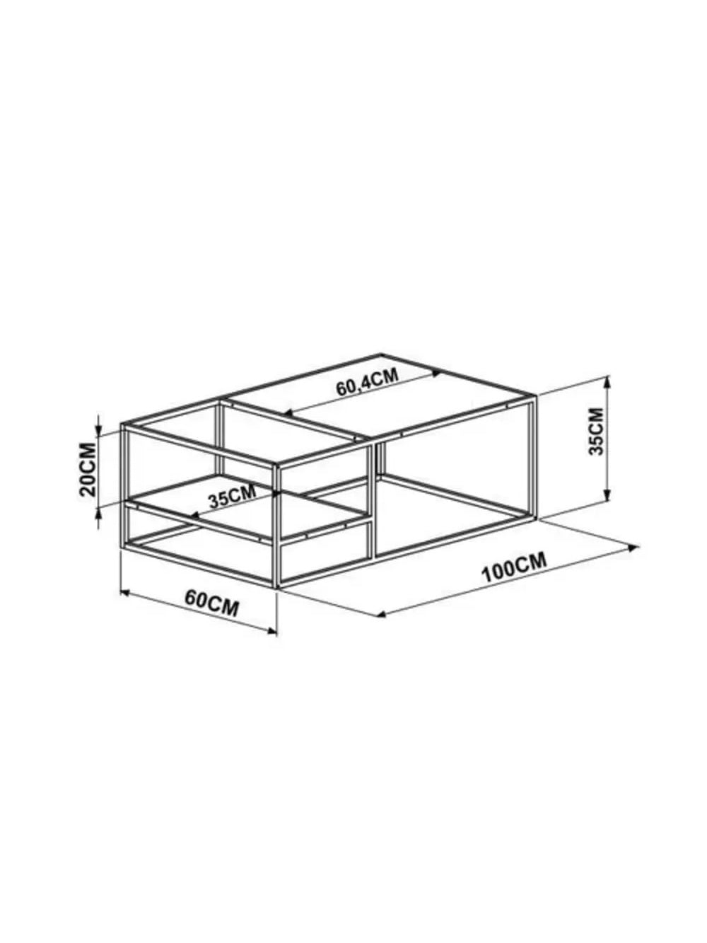 MESA DE CENTRO MODERNA DEVIS 100CM
