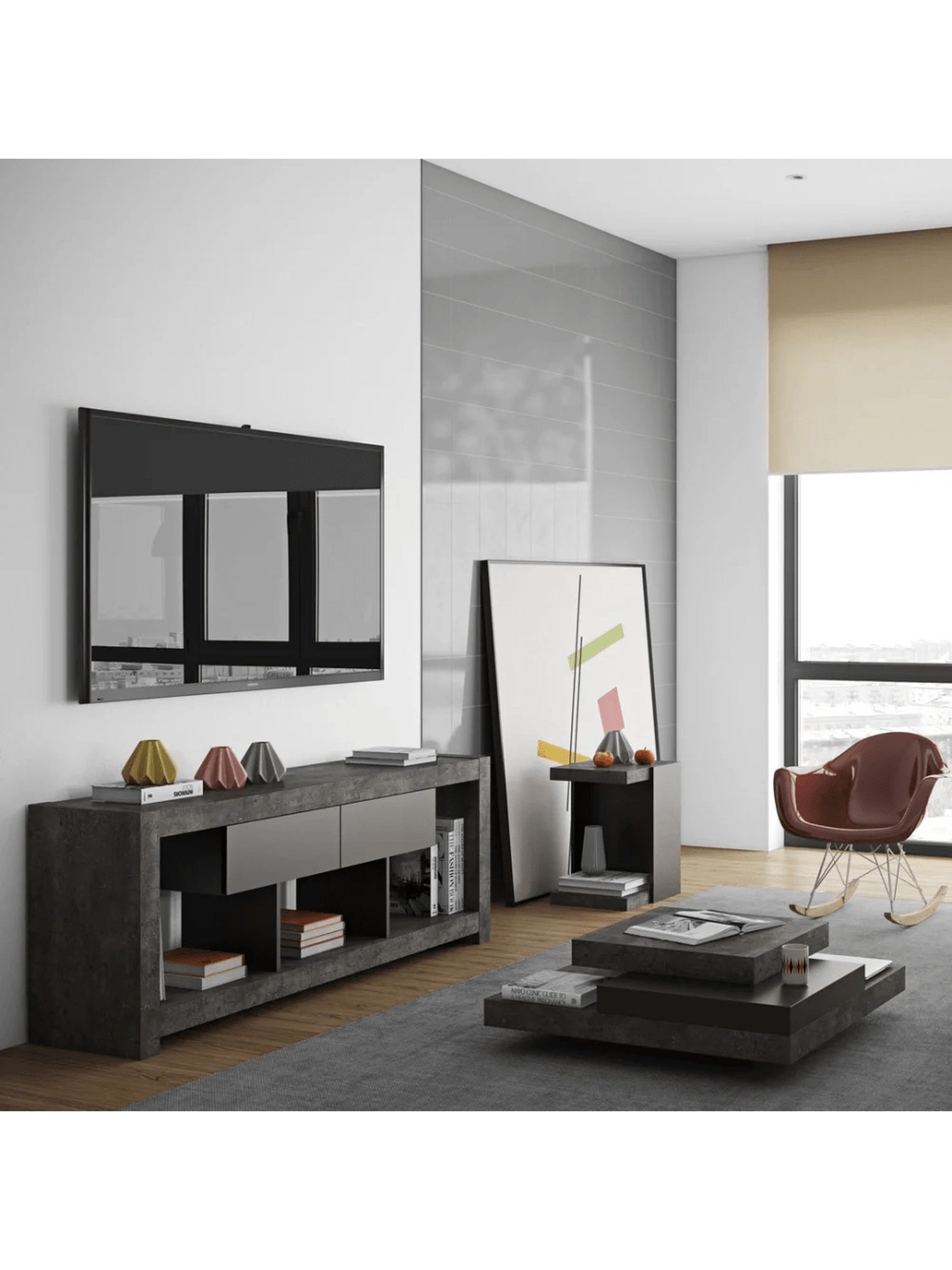 Mesa de Centro Galdó Negro 90cm TU MESITA