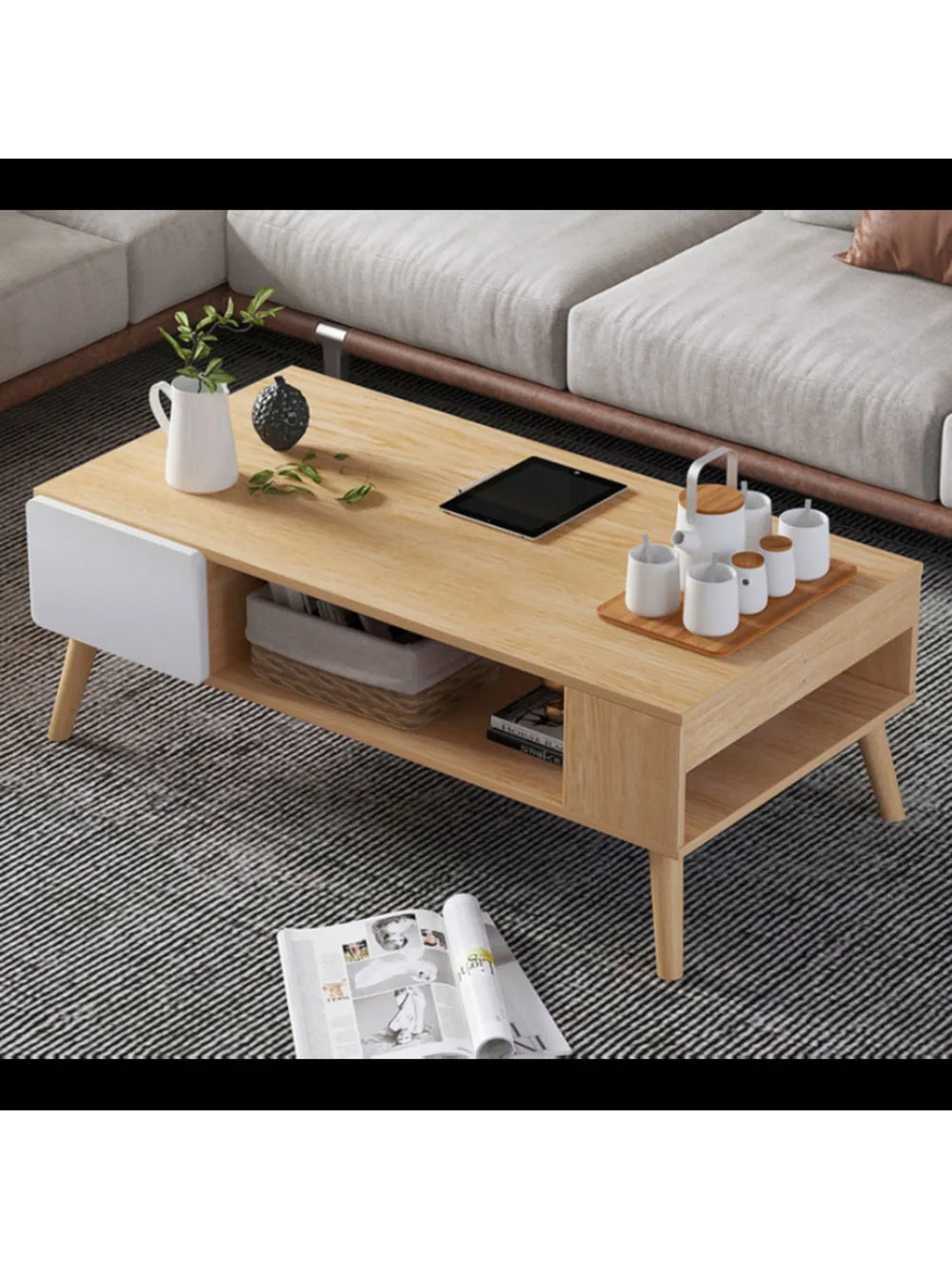 Mesa de Centro Marrón Orbe 100 cm