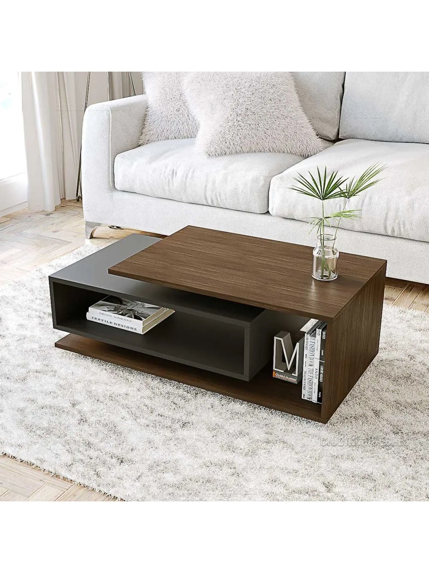 Mesa de Centro Milett Wenge con Negro