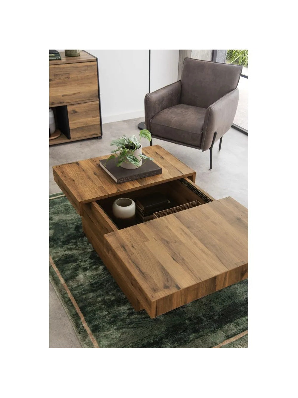 Mesa de Centro Syberia Expandible color Marrón TU MESITA