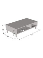 MESA DE CENTRO TU MESITA DEBORA MULTIUSOS NEGRO CASTAÑO