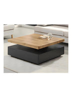 Mesa de Centro Moderna TU MESITA Maloc color NegroRoble 1 cajones