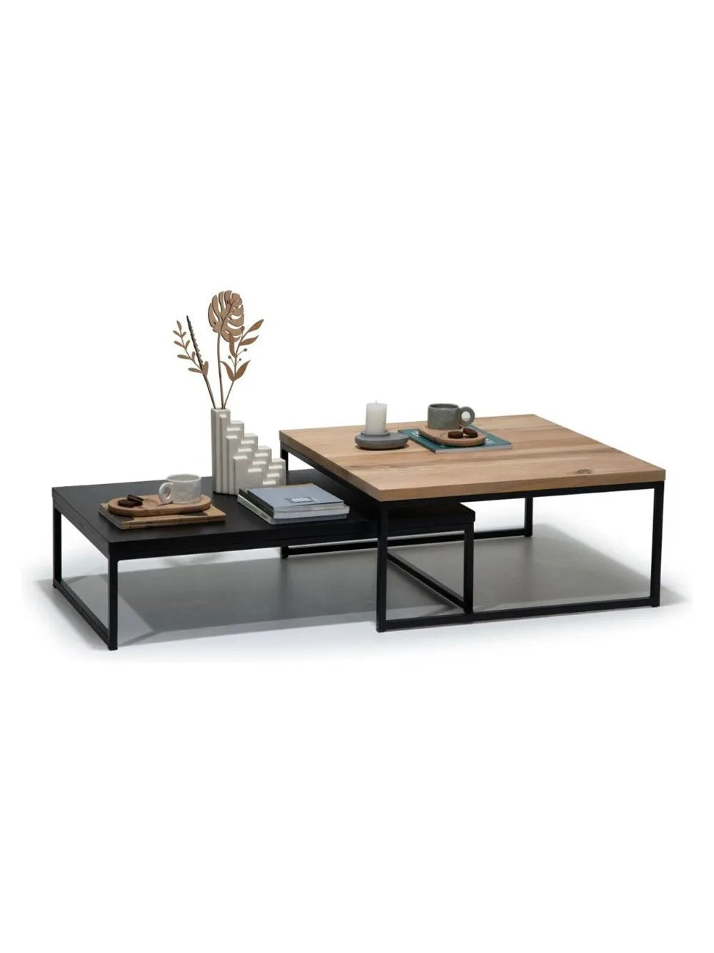 MESA DE CENTRO DÚO DANIELA MARRÓN / NEGRO