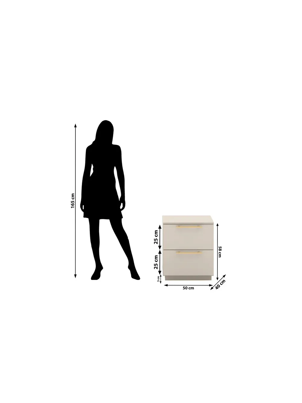 Mesa de Noche Minimalista Chad Color Capri TU MESITA