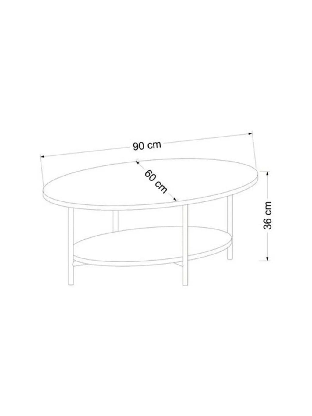 Mesa de Centro Moderna Aruba 90cm