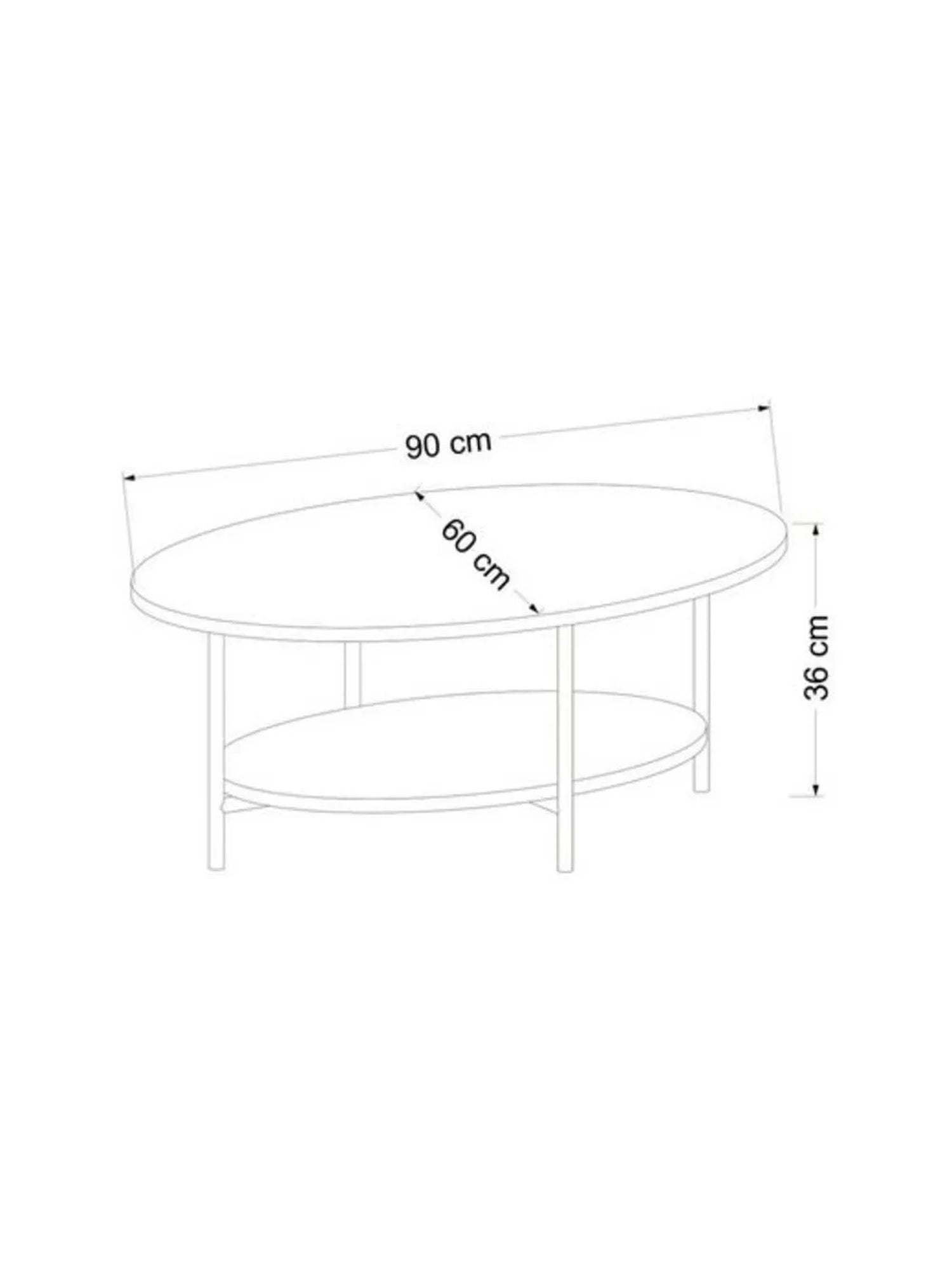 Mesa de Centro Moderna Aruba 90cm