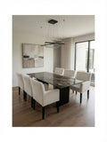 Juego de Comedor Milano 6 Sillas de Madera TU MESITA con Piedra Sinterizada