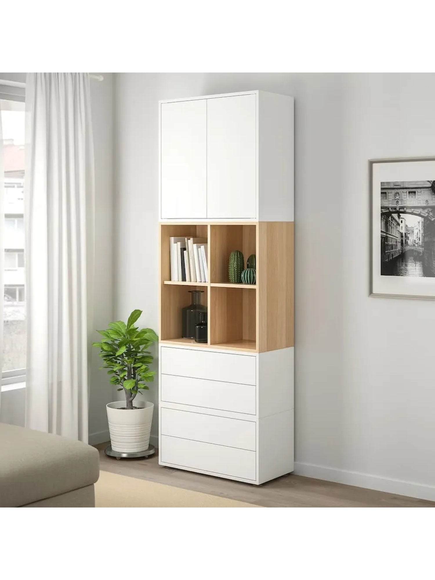 Estante Moderno Luka Alto 212cm