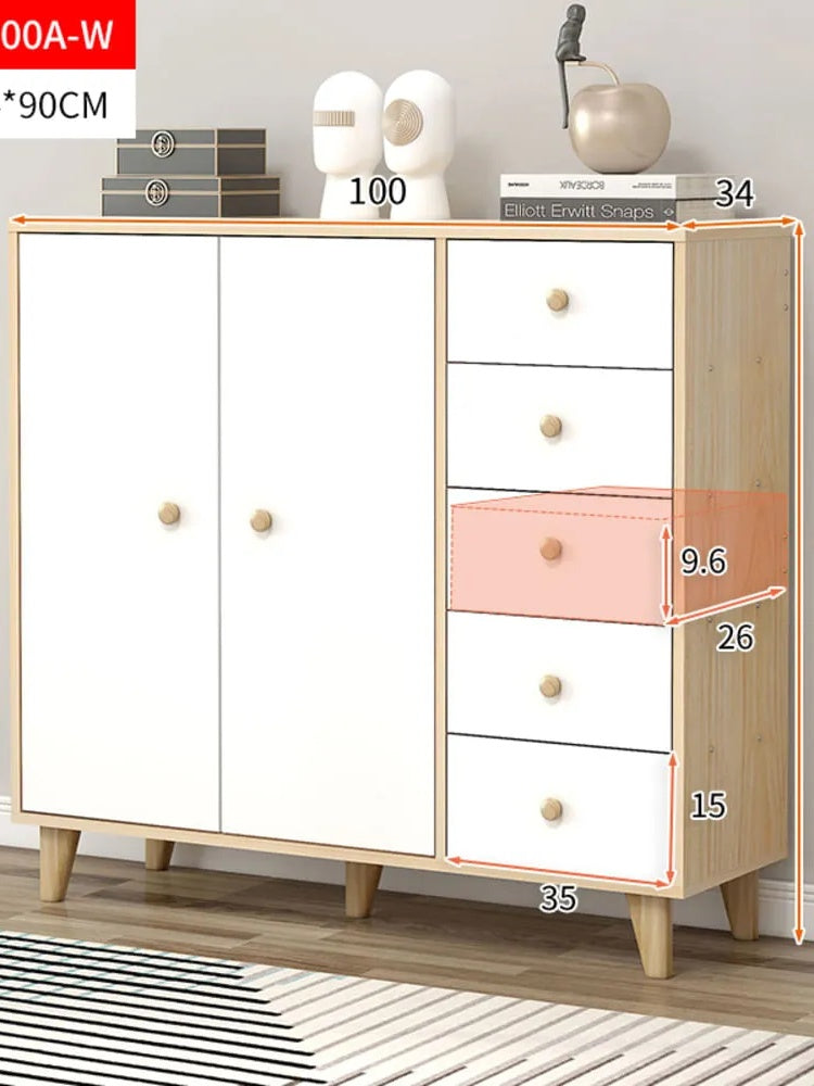 Cómoda para niños 5 cajones 2 puertas Nora BlancoHaya TU MESITA