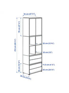 Estante Moderno Luka Alto 212cm
