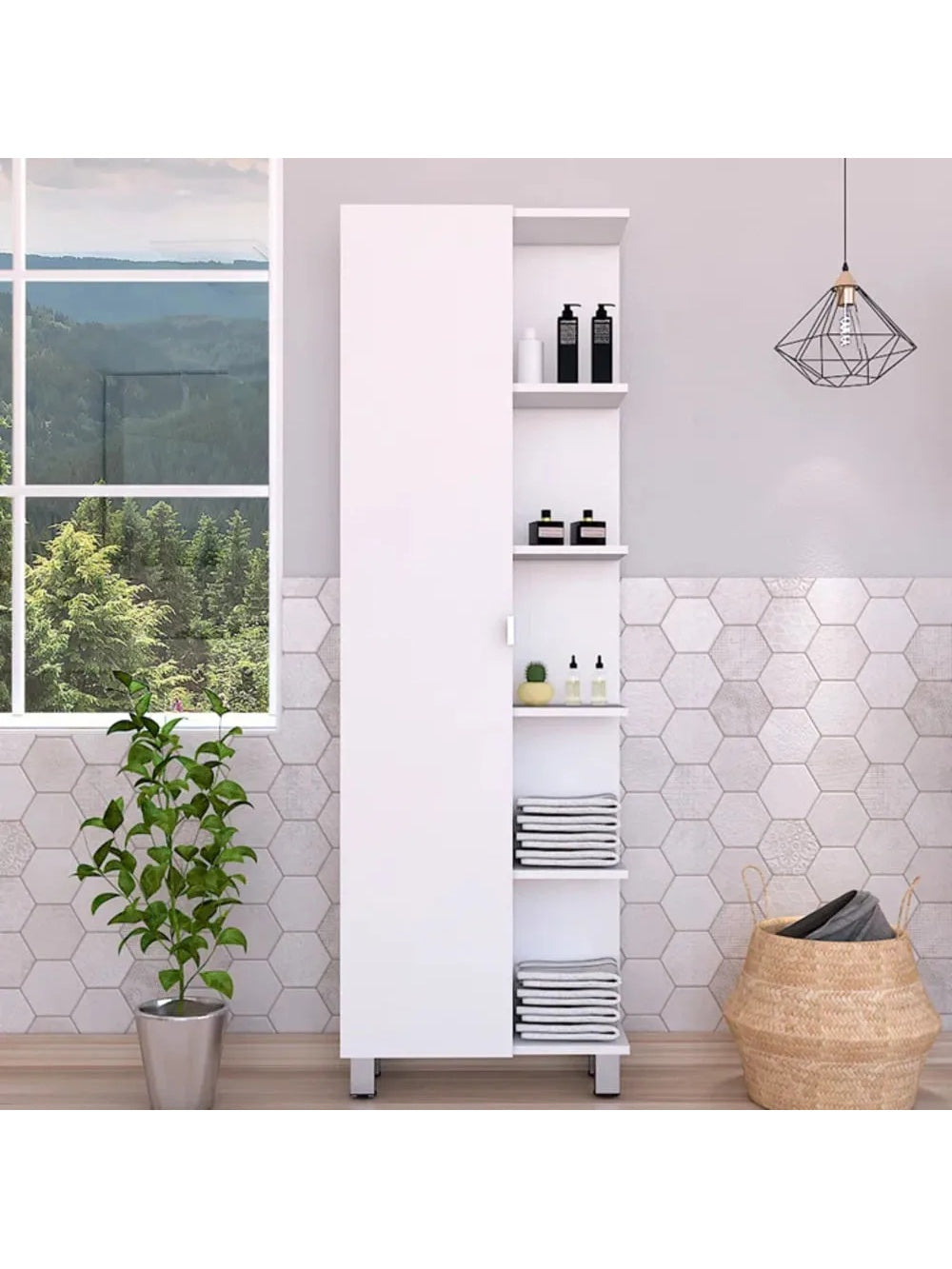 Mueble auxiliar de Baño Multiusos Pukas color Blanco TU MESITA
