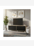 Mesa de TV Silver con 4 Puertas Color Negro\Panela TU MESITA