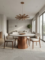 Juego de Comedor Nordic 4 sillas de madera Base enchapada MDF y Piedra sinterizada TU MESITA
