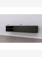 Mesa de TV Flotante Piero color Negro TU MESITA 2 puertas