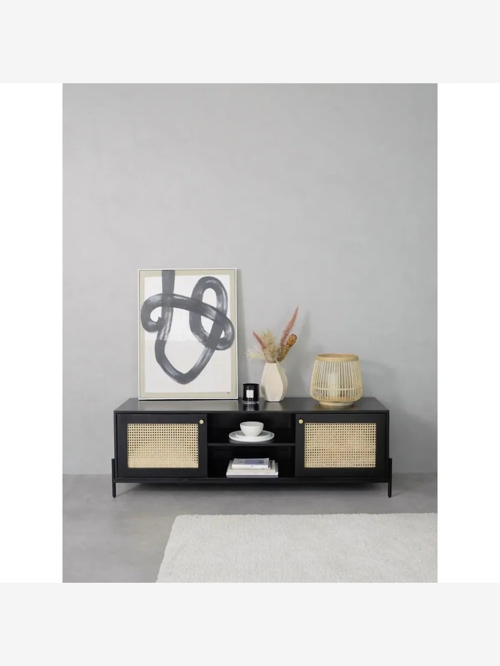 Mesa de TV Micro Color Roble Negro TU MESITA