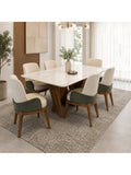 juego de comedor ravena 6 sillas con piedra sinterizada