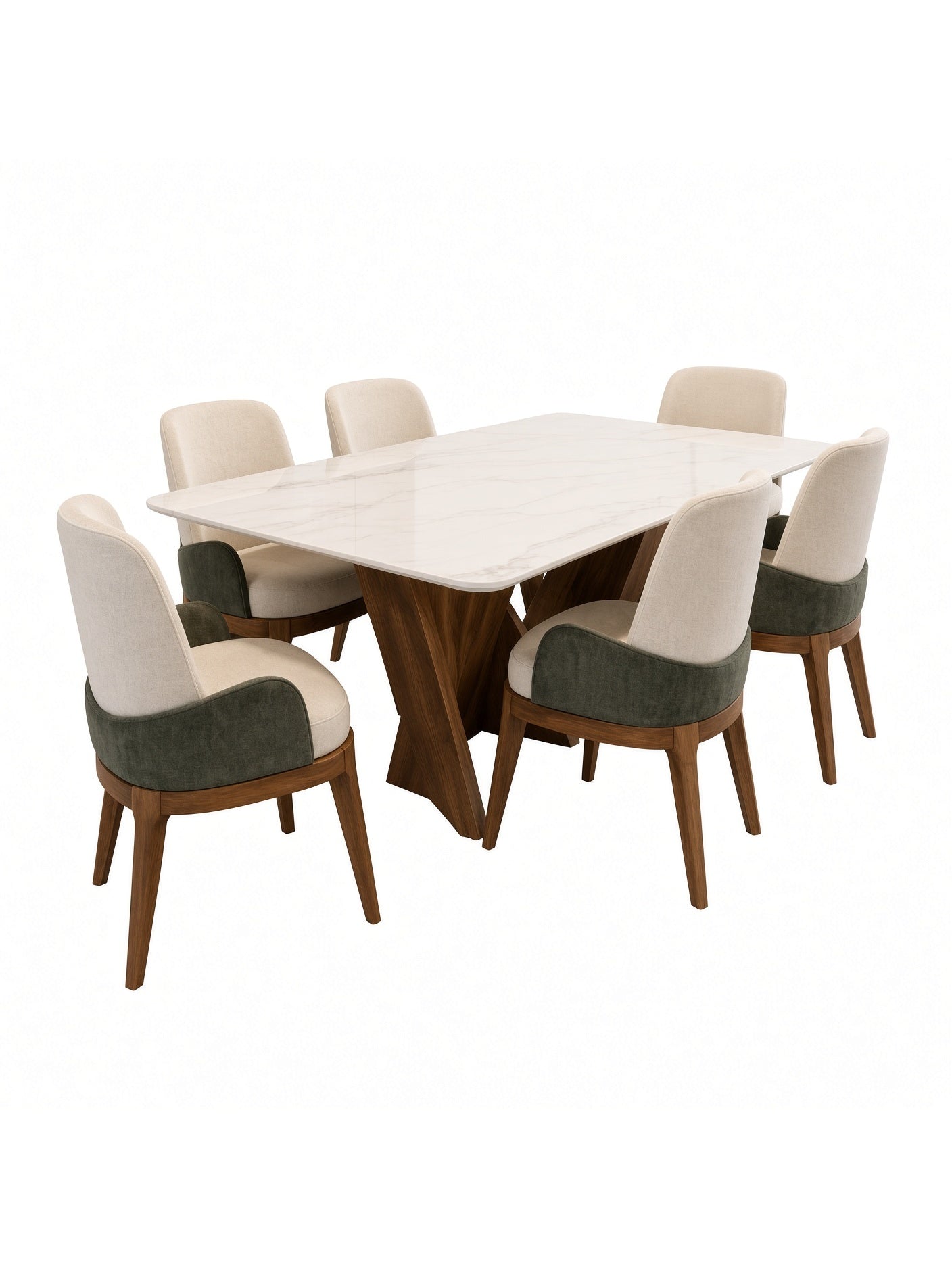 juego de comedor ravena 6 sillas con piedra sinterizada, vista de detalle del acabado