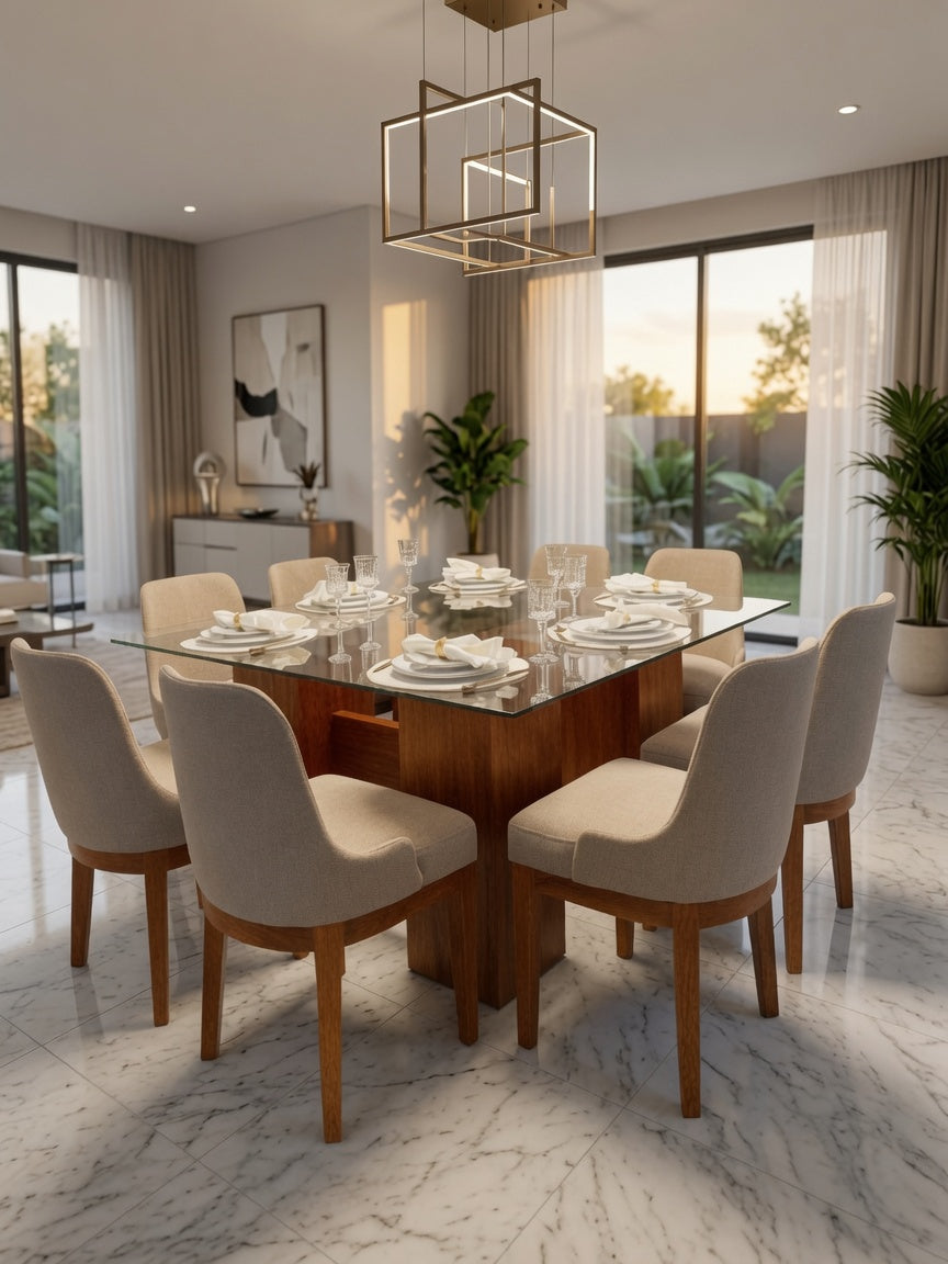 Juego de Comedor Toscana 8 Sillas de Madera TU MESITA