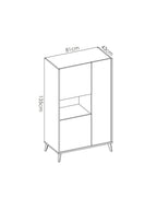 Vitrina Moderna 3 puertas Travis color BlancoDuna TU MESITA