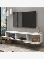 Mesa de TV Flotante Aquiles color Blanco 3 puertas TU MESITA