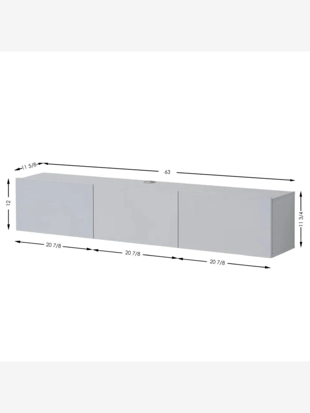 Mesa de TV Flotante Aquiles color Blanco 3 puertas TU MESITA