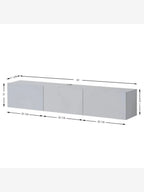 Mesa de TV Flotante Aquiles color Blanco 3 puertas TU MESITA