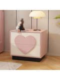 Velador Infantil Corazón 2 Cajones RosadoBlanco TU MESITA