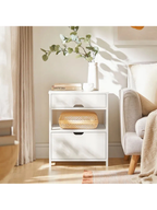 Mesa de Noche Moderna 2 cajones Telma color Blanco TU MESITA