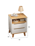 Velador Vintage Moderno Marina 2 Cajones TU MESITA