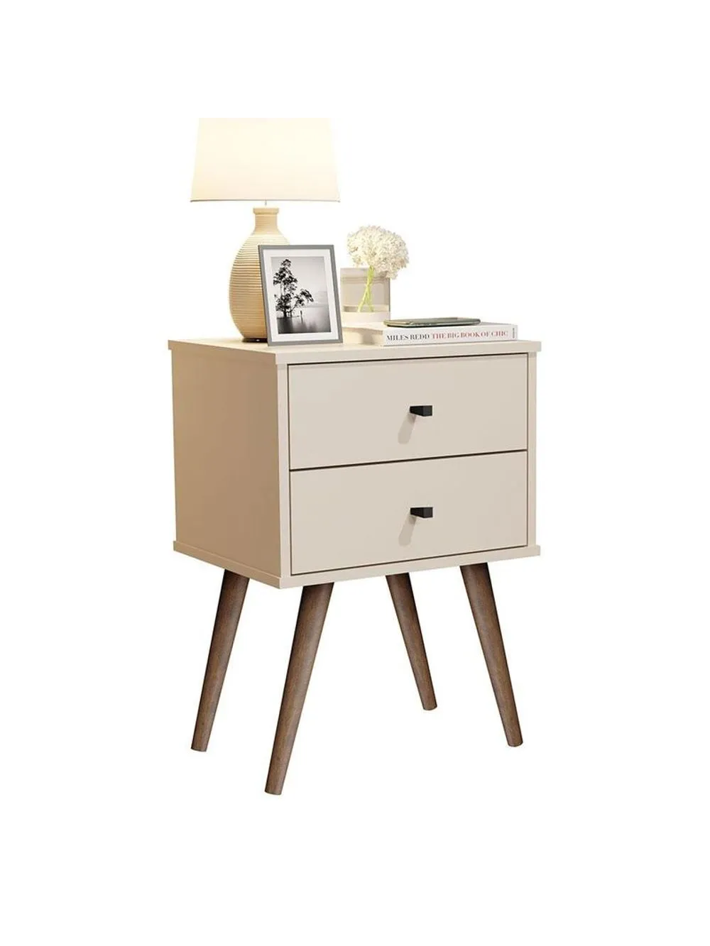 Mesa De Noche Vintage Croacia Beige