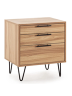 VELADOR MESA DE NOCHE MITRE COLOR MARRON 3 CAJONES TU MESITA
