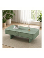 Mesa de Centro Liora Aesthetic 2 Cajones Color Agave TU MESITA Canto Delgado