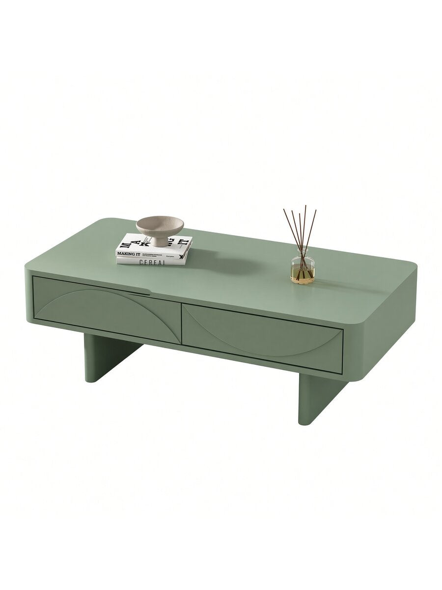 Mesa de Centro Liora Aesthetic 2 Cajones Color Agave TU MESITA Canto Delgado