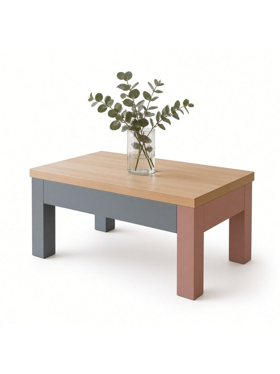 Mesa de Centro Maira Minimalista Multicolor TU MESITA Canto Delgado