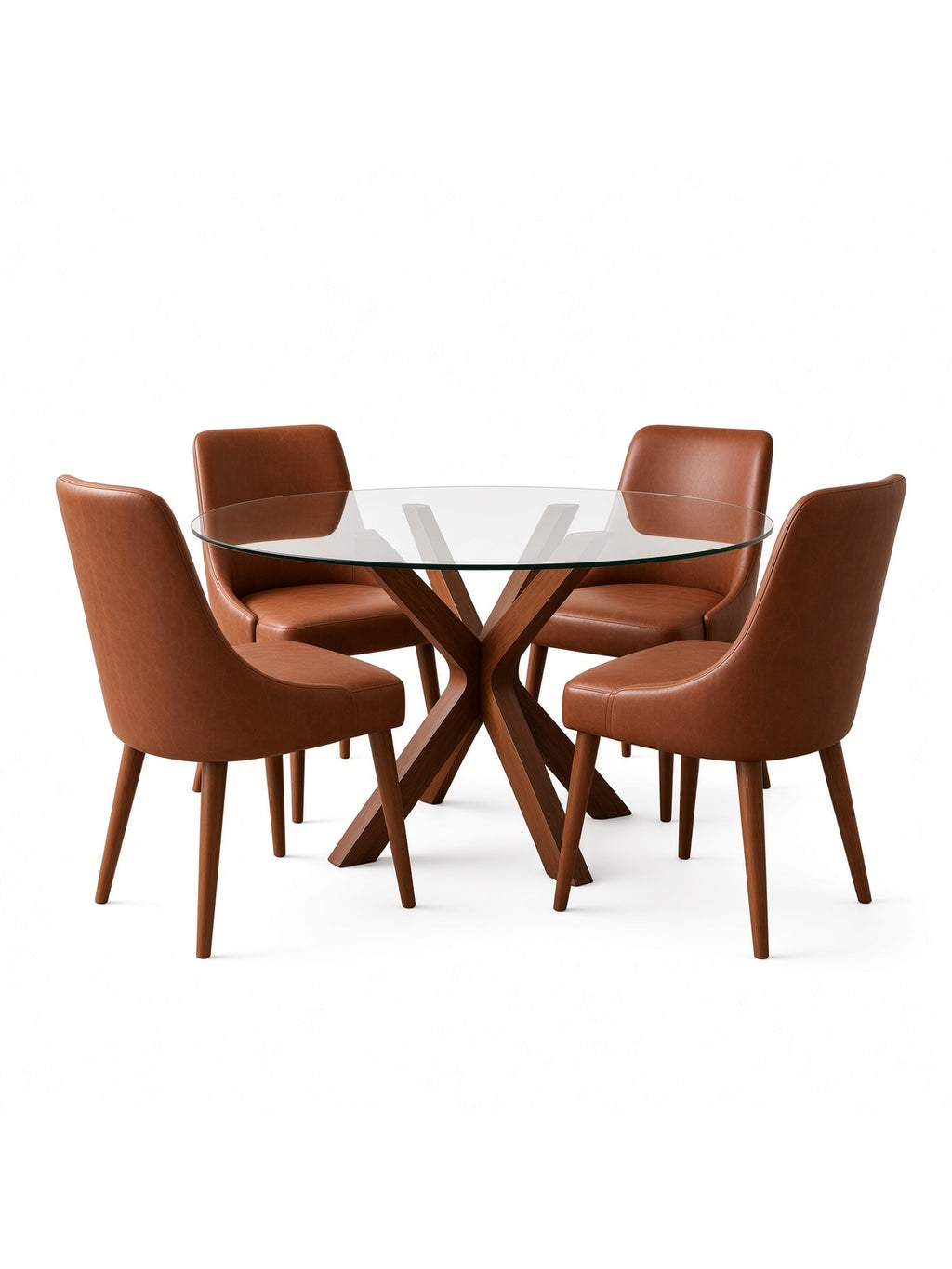 juego de comedor bellagio 4 sillas con tablero de vidrio, vista de detalle del acabado
