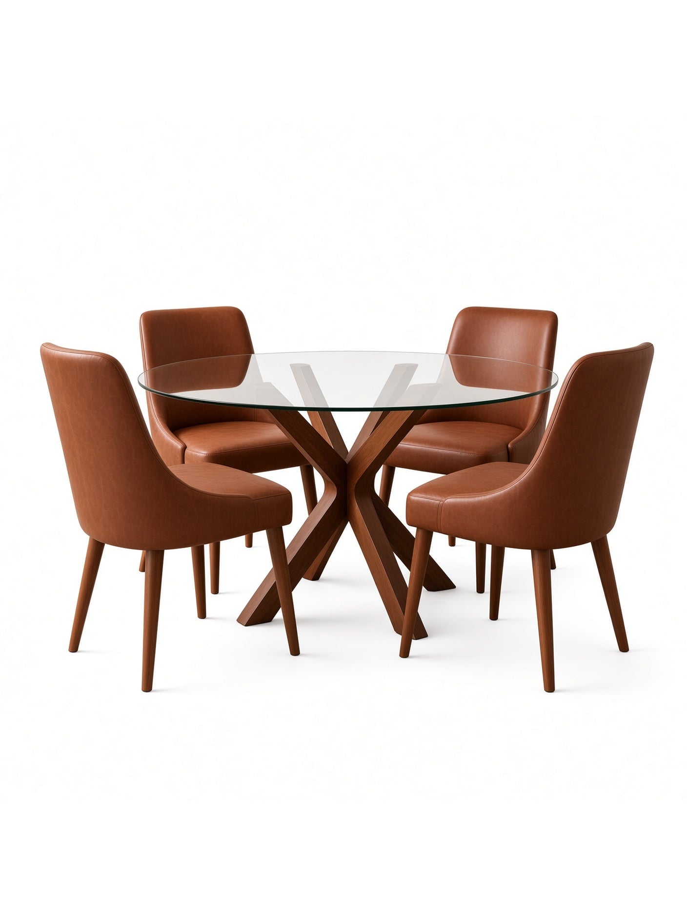 juego de comedor bellagio 4 sillas con tablero de vidrio, vista de detalle del acabado