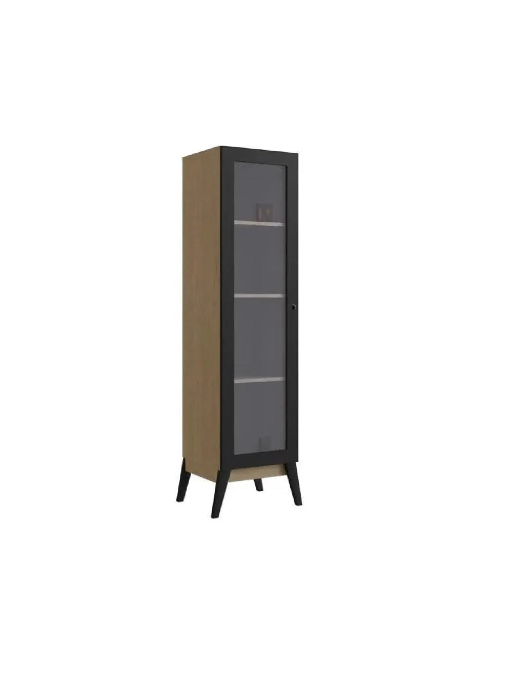VITRINA CORTA TU MESITA PERSIA 1 PUERTA COLOR NEGRO/DUNA