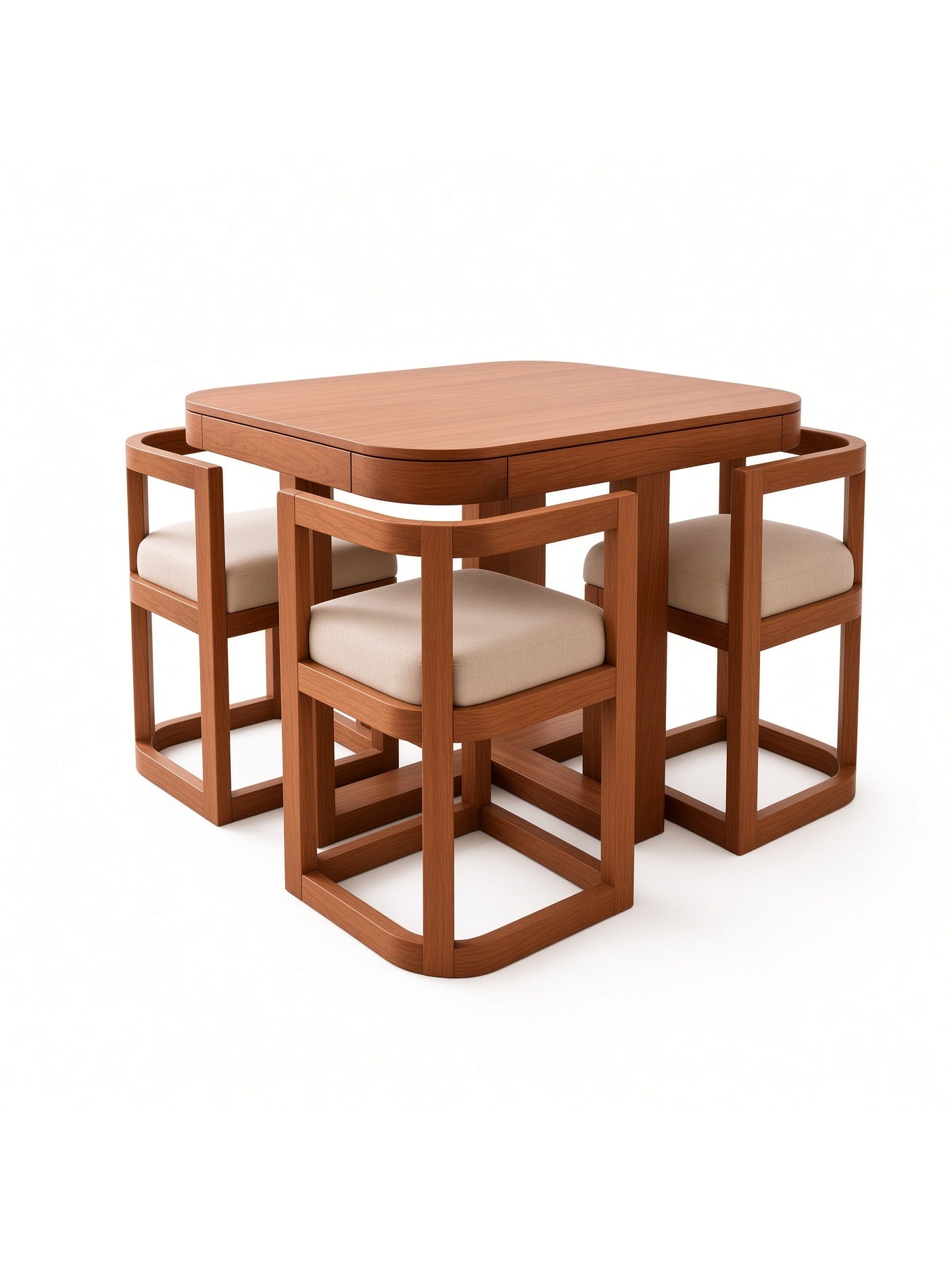 juego de comedor bruno 4 sillas con tablero de vidrio, vista de detalle del acabado